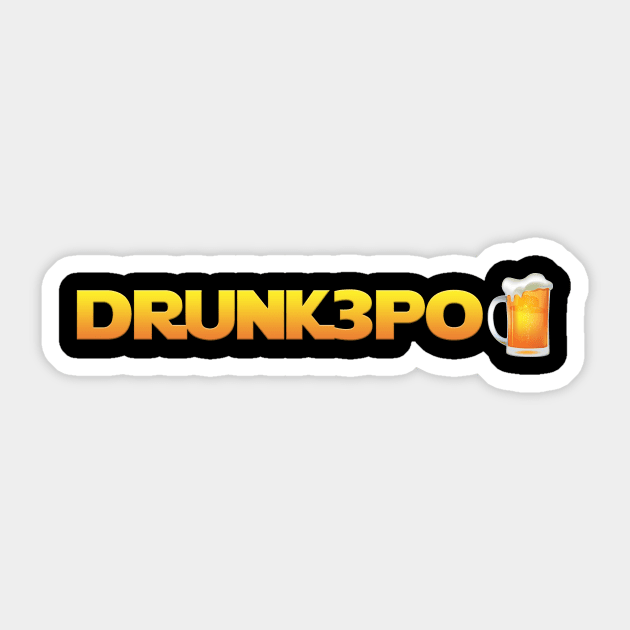 Drunk3po Mug Sticker by Drunk3po